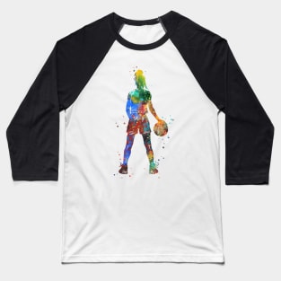 Girl Basketball Player With Ball Baseball T-Shirt